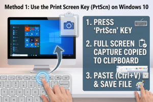 how to screen dump on windows 10