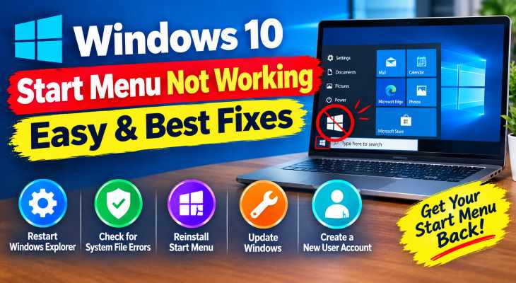 Windows 10 Start Menu Not Working: Easy & Best Fixes