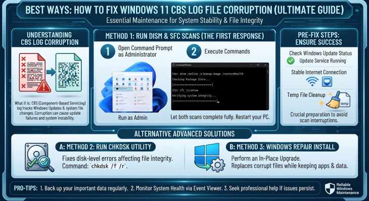 fix windows 11 cbs log file corruption