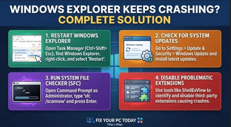how to fix Windows Explorer crashing repeatedly